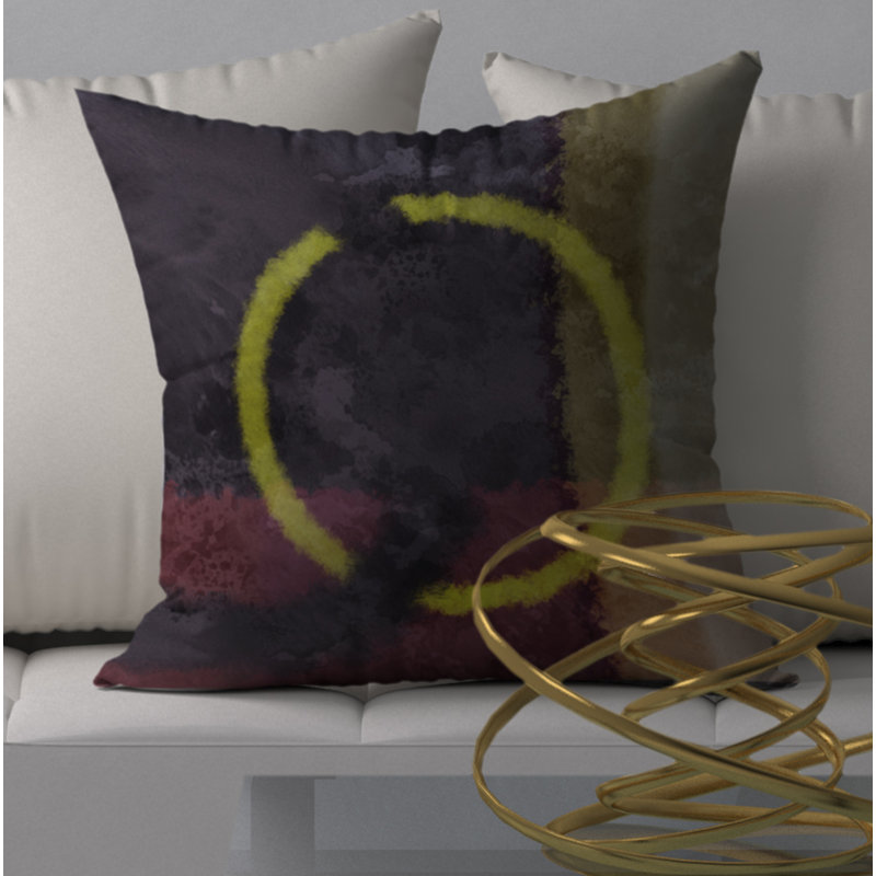 Abstract Reversible Throw Pillow, 18" x 18"
