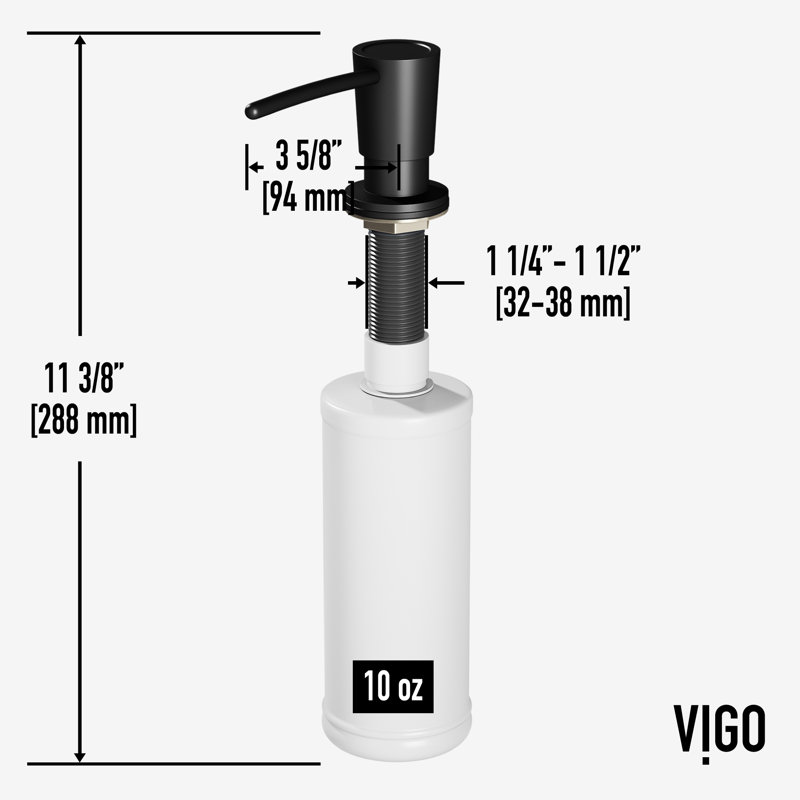 Distributeur de savon de cuisine, Noir mat