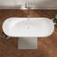 Baignoire de trempage autoportante en acrylique 59 po, blanc brillant