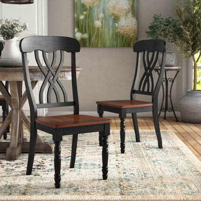 Alyssha Solid Wood Cross Back Side Chair