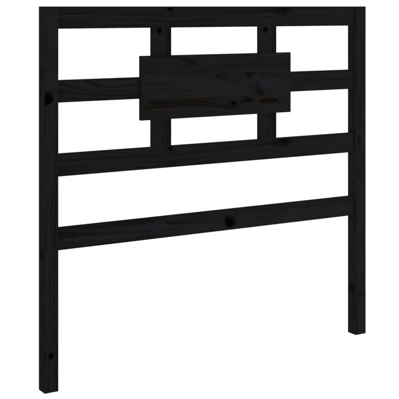 Huth Solid Pine Wood Headboard, Single (3'), Black