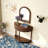 Console Table Half Moon Design End Table With 2 Storage Drawers And Bottom Shelf For Living Room, Bedroom, Study, Hallway-1213057817