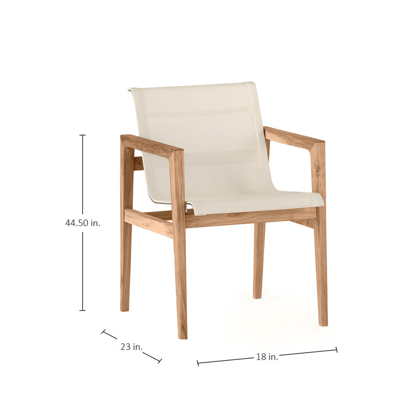 Coast Patio Dining Armchair, Canvas Sling