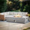 Foyer de table rectangulaire au propane 60 "avec pierres de lave - foyer extérieur au gaz 50 000 BTU pour patio ou terrasse
