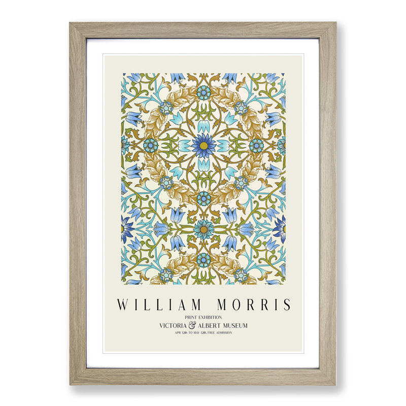 Vine Pattern Vol.3 by William Morris - Framed Print, Oak, 48cm H x 36cm W x 2cm D