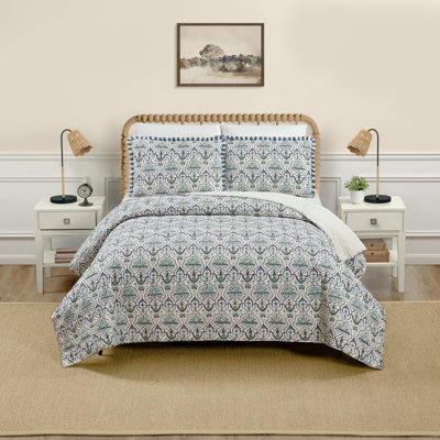 Hamilton 3-Piece Cotton Reversible Quilt Set