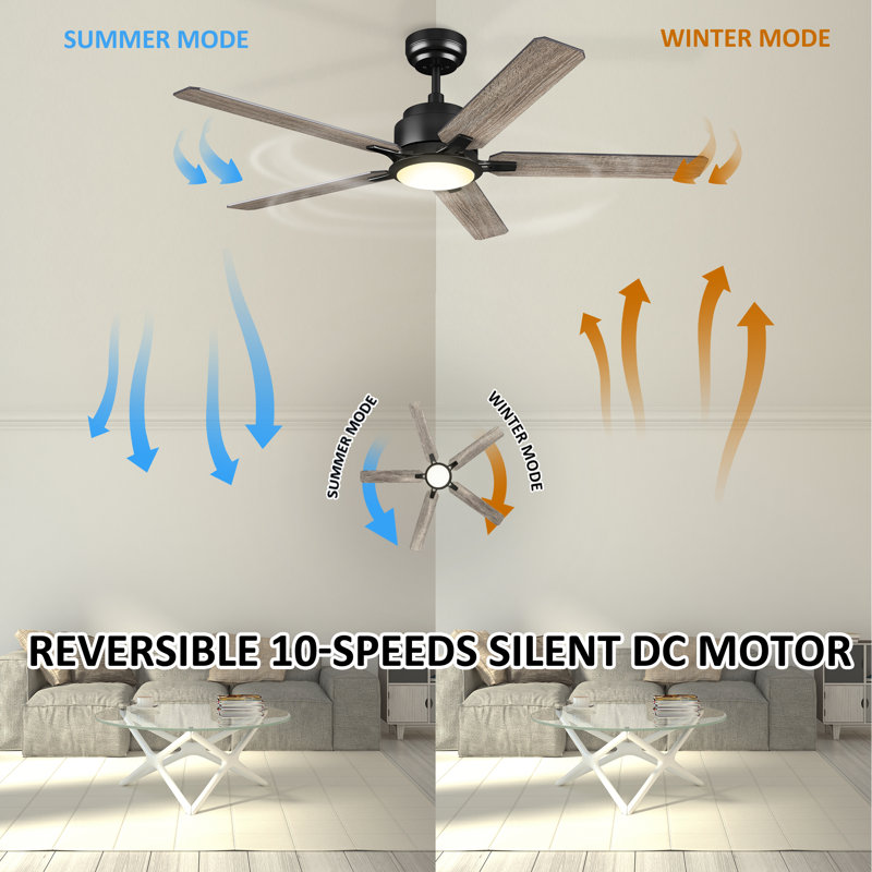 Ventilateur de plafond de 52 po avec éclairage à DEL