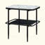 Ensemble de 3 tables d'appoint élégantes 3 pièces avec plateau en verre trempé et plateau en verre blanc