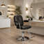 Fauteuil de coiffeur confortable pour coiffeurs avec pivotement à 360 °, hauteur réglable et pompe hydraulique robuste