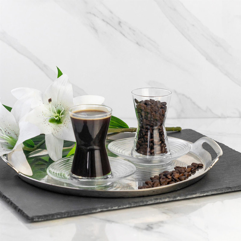 LAV - Derin Glass Tea Cup & Saucer - 140ml