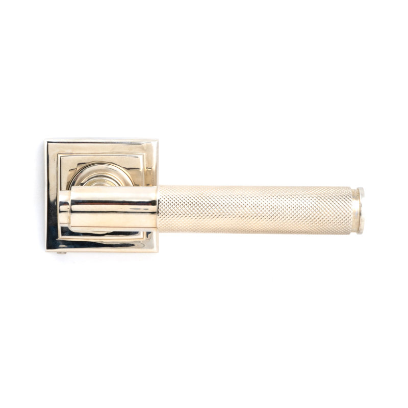 Brompton Latch Right Hand Door Handle, Polished Nickel