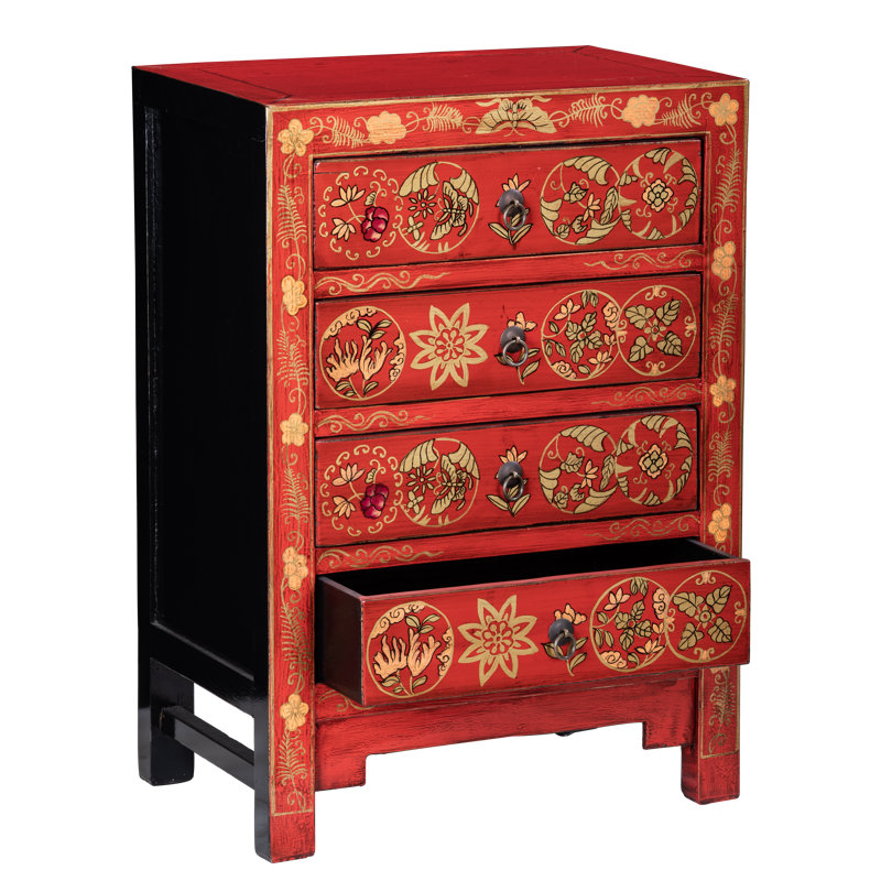Moise 56cm W Solid Wood Bedside Table
