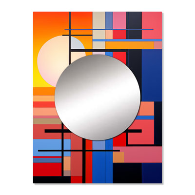 Décoration murale miroir géométrique De Stijl Harmony III - Sunset