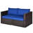 59'' Wide Straight Wicker Loveseat with Cushions-226978230