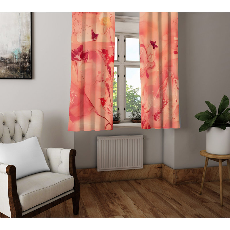 Paire de rideaux semi-transparents en polyester Diamonta, L 20 po x L 52 po
