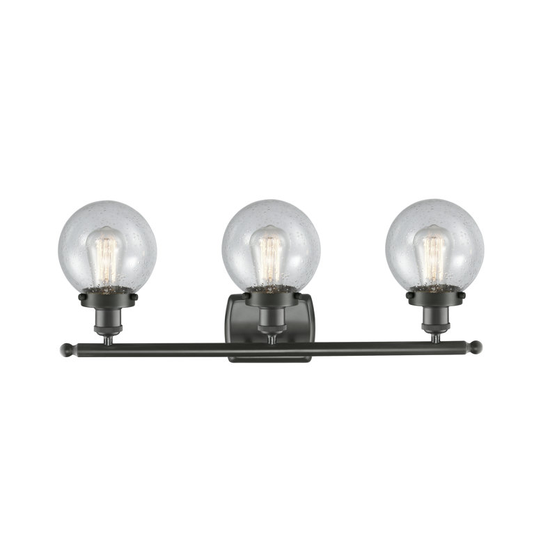 Éclairage pour salle de bain 3 lumières Chippewa, Incandescente, Granuleux, Bronze huilé