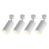 Têtes d'éclairage sur rail à DEL compatibles avec un projecteur de plafond à rail simple de type H (ensemble de 4)