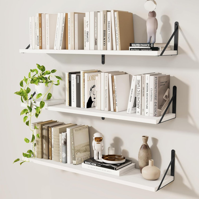 3 Piece Wood Floating Shelf