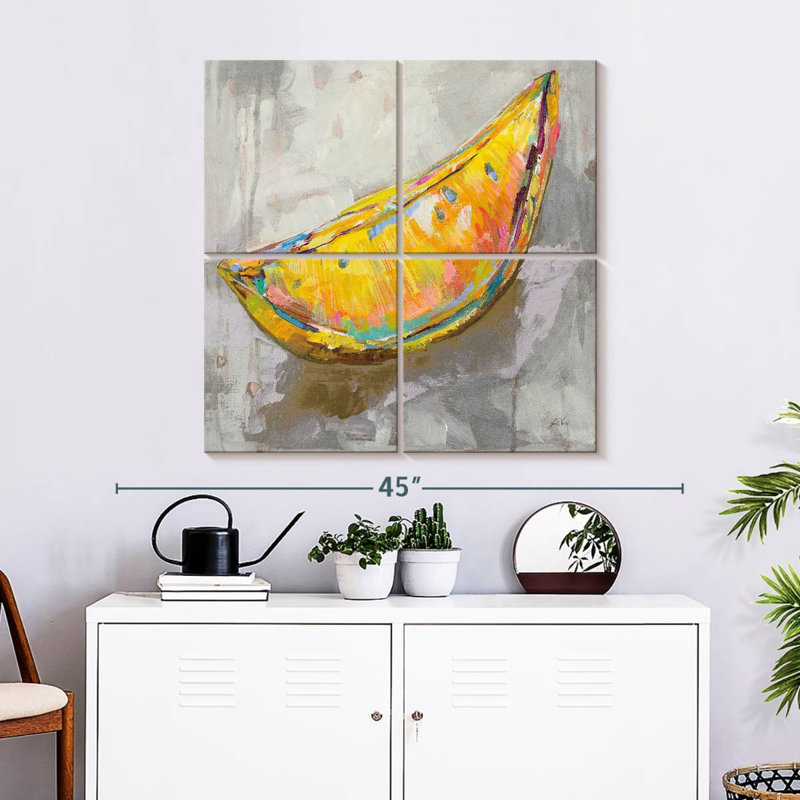 Yarlin Lemon Wedge Neutral, 32" H x 32" W