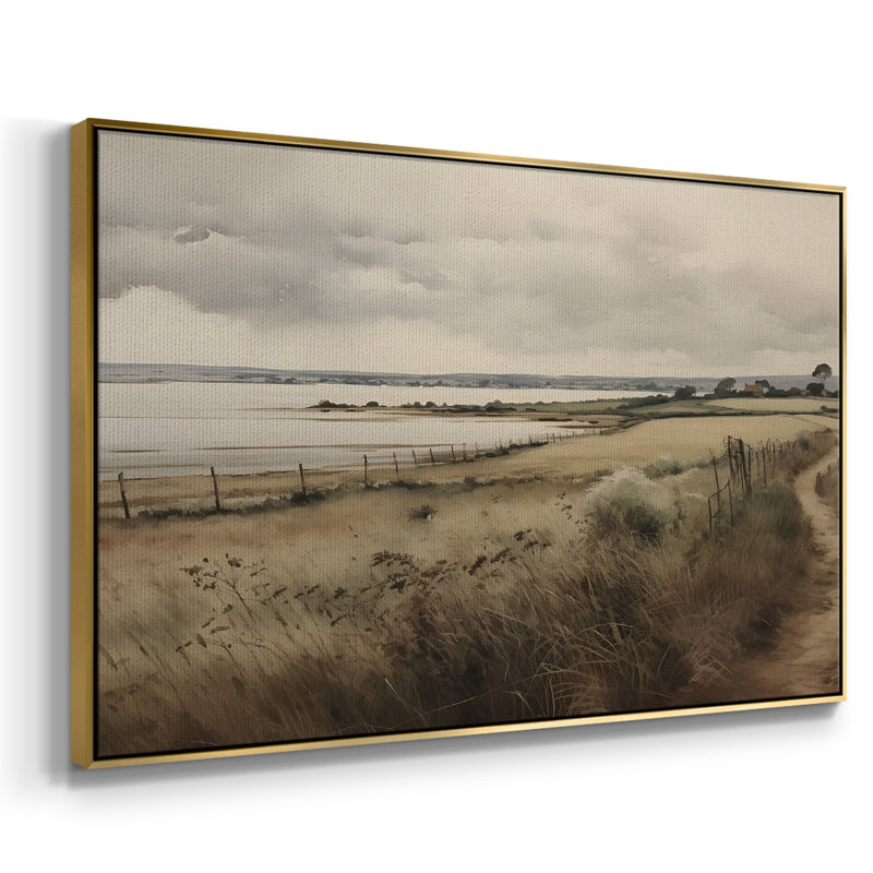 «Vintage Landscape - dxciv» sur toile, Or, H 25 po x l 37 po