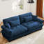 Coussin de siège bleu 2 places avec coussins de soutien et coussins de taille Blue Modern