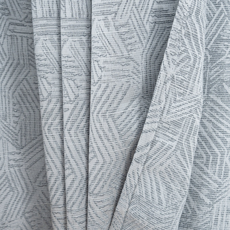Wilton Woven Jacquard Window Curtain Panel, Charcoal