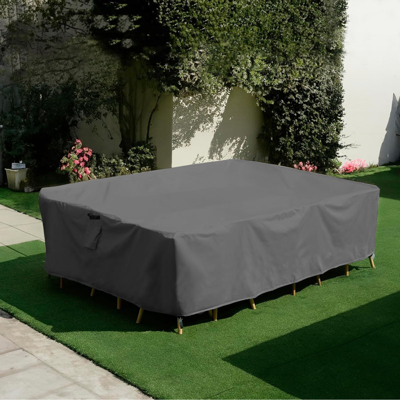 Patio Furniture Set Cover, Heavy-duty Waterproof Outdoor Furniture Cover, Patio Dining Set Cover, Gray