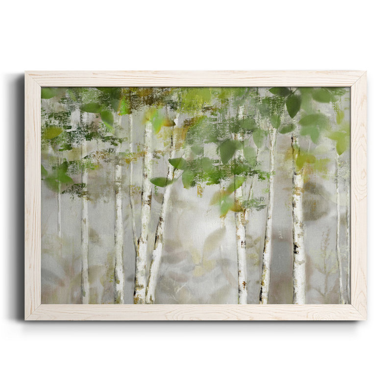 «Evergreen Forest», peinture sur toile encadrée, H 37,5 po x l 27,5 po x P 1,5 po, Blanc