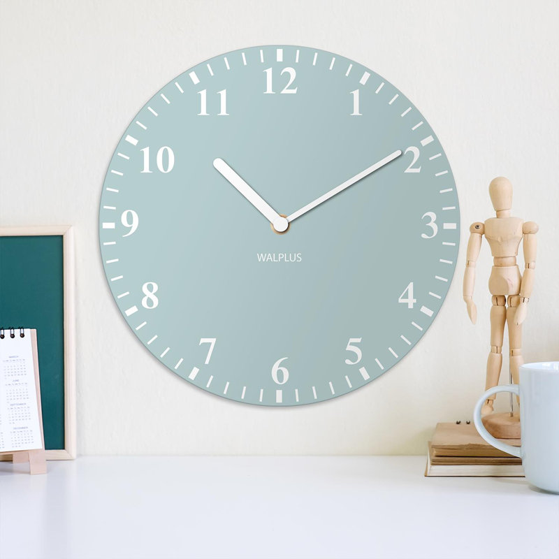 Solid Color Classic MDF Wall Clock, Blue