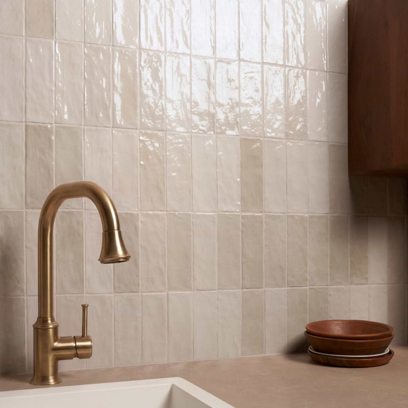 Portmore 3x8 Glazed Ceramic Tile, Sand