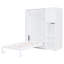 Lit escamotable mural simple avec bibliothèque, armoire supérieure, bureau extensible et rangement latéral, parfait pour les petits espaces-393866945