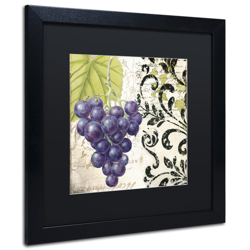 Jadaya «Les Fruits Jardin II», impression encadrée, Noir, H 16 po x l 16 po x P 0,5 po