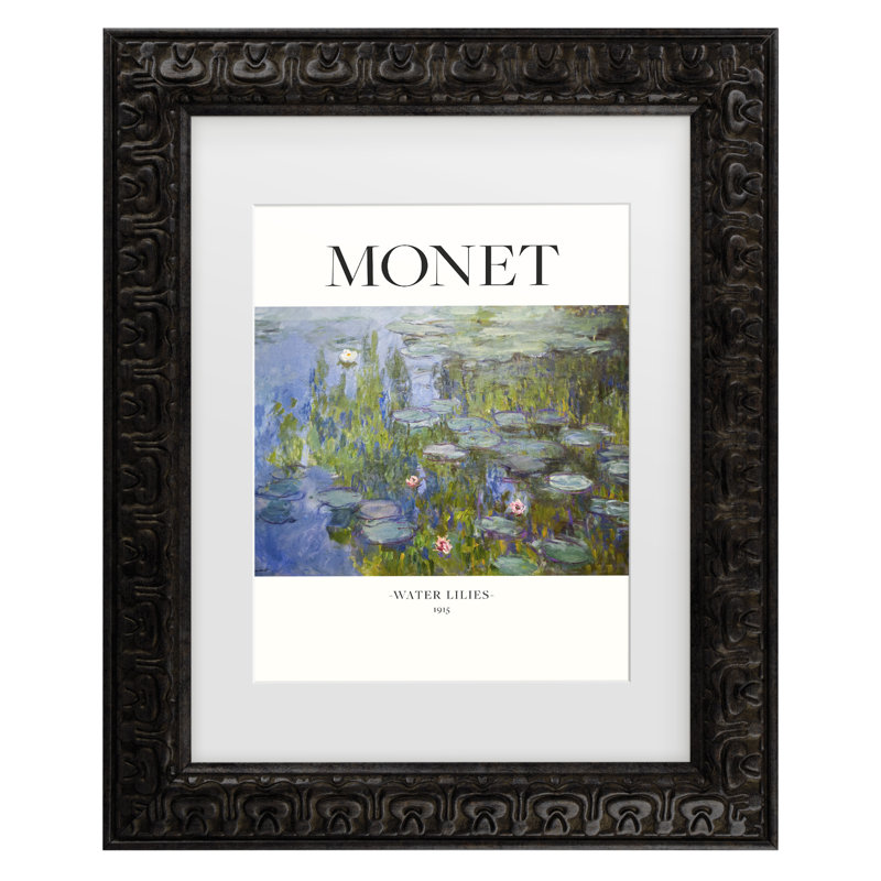 Œuvre encadrée «ologicologica »par Claude Monet, H 23,5 po x l 19,5 po