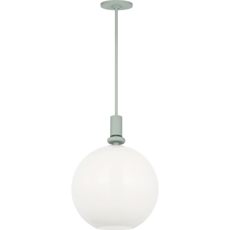 Suspension Vincent Casual à une lumière, couleur vert chardon, Chardon vert