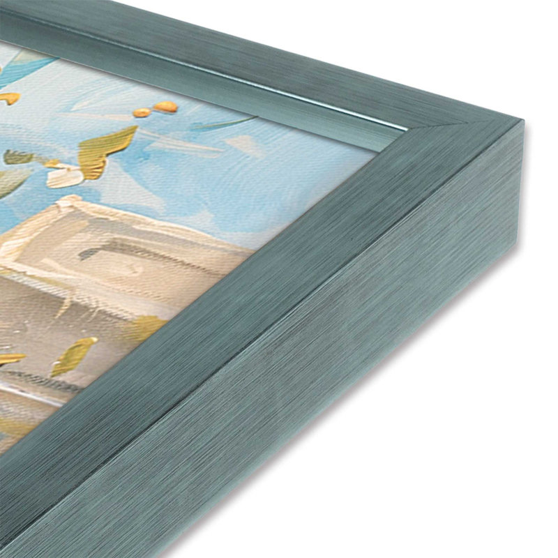 Positano Paradise, impression encadrée sur papier par Azure Artisanal Studio, Ciel électrique, H 17 po x l 13 po x P 1,25 po