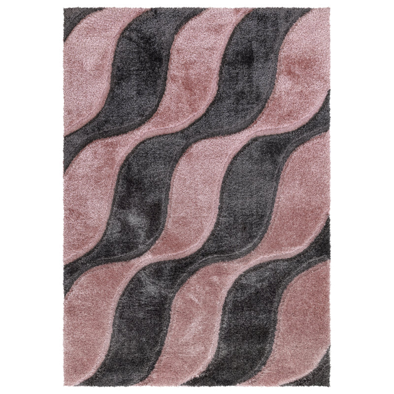 Aigneis Geometric Machine Tufted Shag 120cm X 170cm Indoor / Outdoor Area Rug