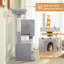 Arbre à chat XL 44 "pour grands chats 20 lb et plus, 2 condos spacieux avec grattoir épaissi de 3,4 po, grand perchoir supérieur, 2 jouets interactifs-838959540