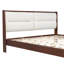 Structure de lit plateforme en bois massif de très grande taille avec tête de lit tapissier en velours beige, espresso, sans sommier tapissier-1745136472-1745136473