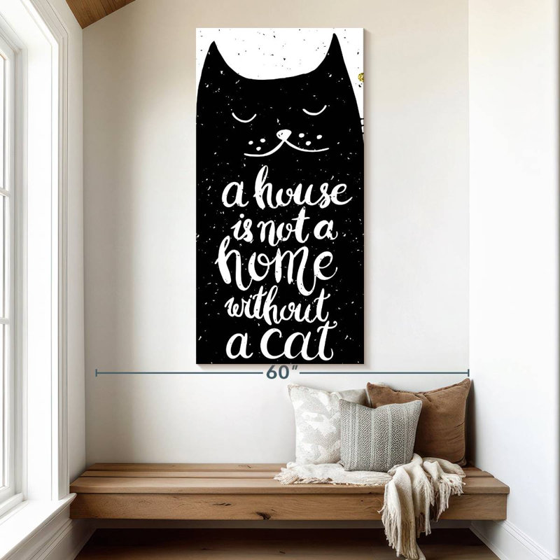 Cat Lovers Typography, 54" H x 27" W