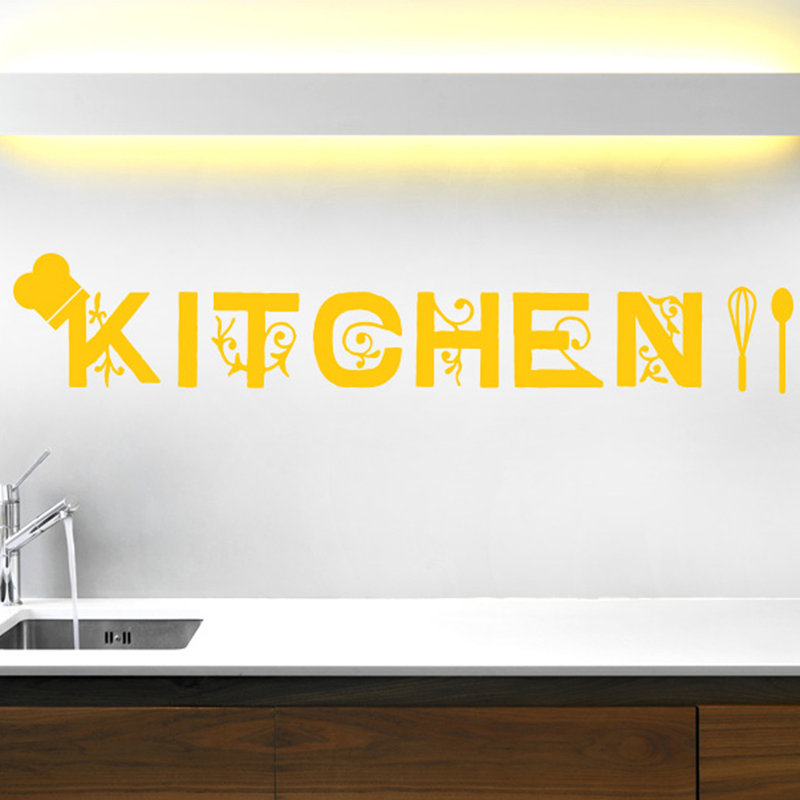 Food & Beverage Wall Decal, Dark Yellow, Medium