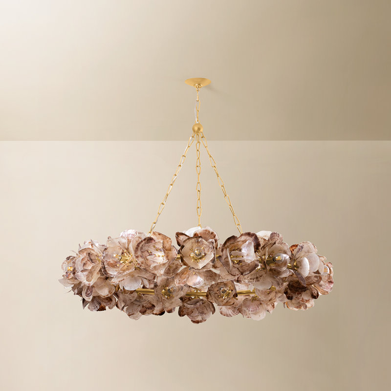 Lustre Galle, H 110,75 po x l 54,25 po x P 54,25 po, 20 lumières