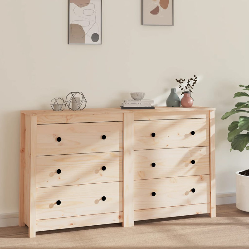 Kyarie 140cm Solid Wood Sideboard, Brown