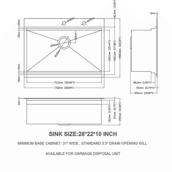 Dimensions du produit