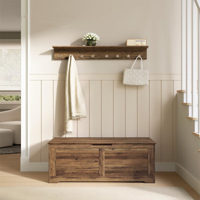 Wood Storage Bench