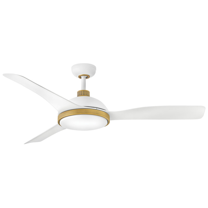 Ventilateur intelligent DEL Hinkley Alba, Blanc mat