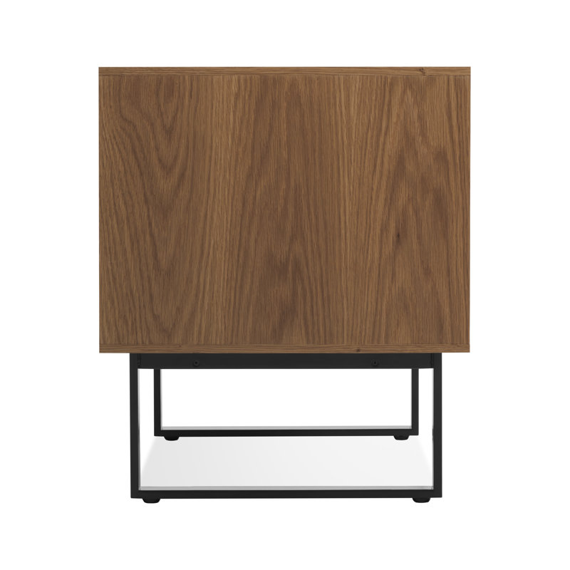 Series 11 2 - Drawer Nightstand, Black/Walnut