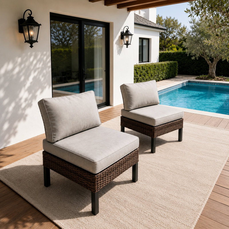 Outdoor Dining Side Chair with Cushions