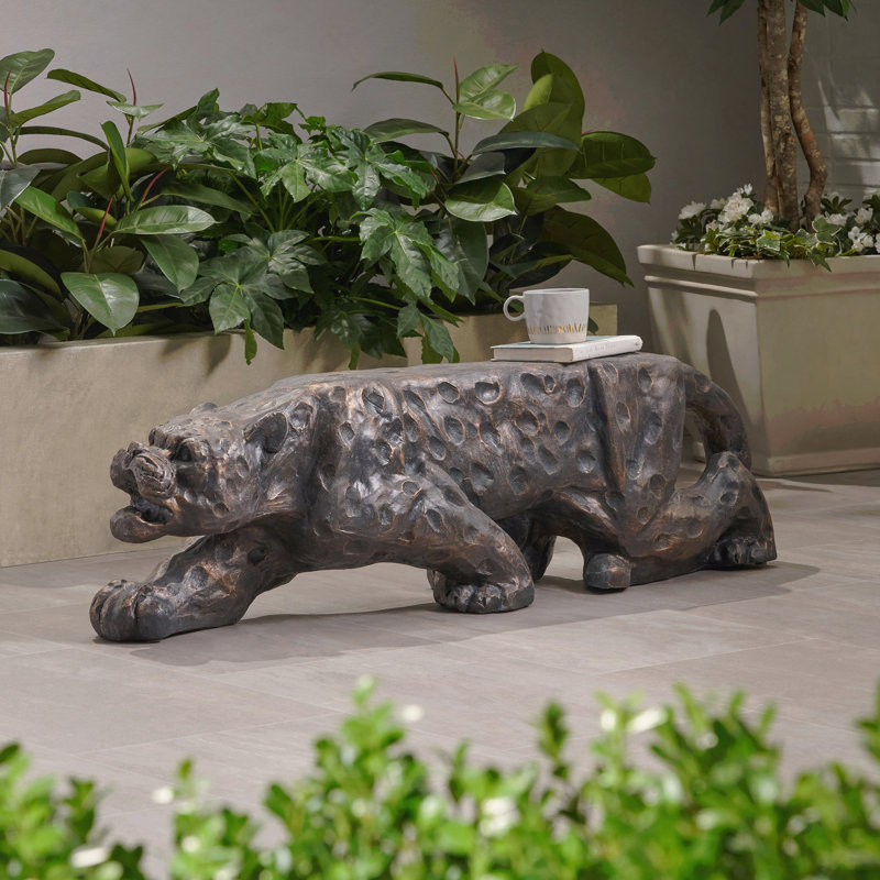 Leopard Lightweight Concrete Bench