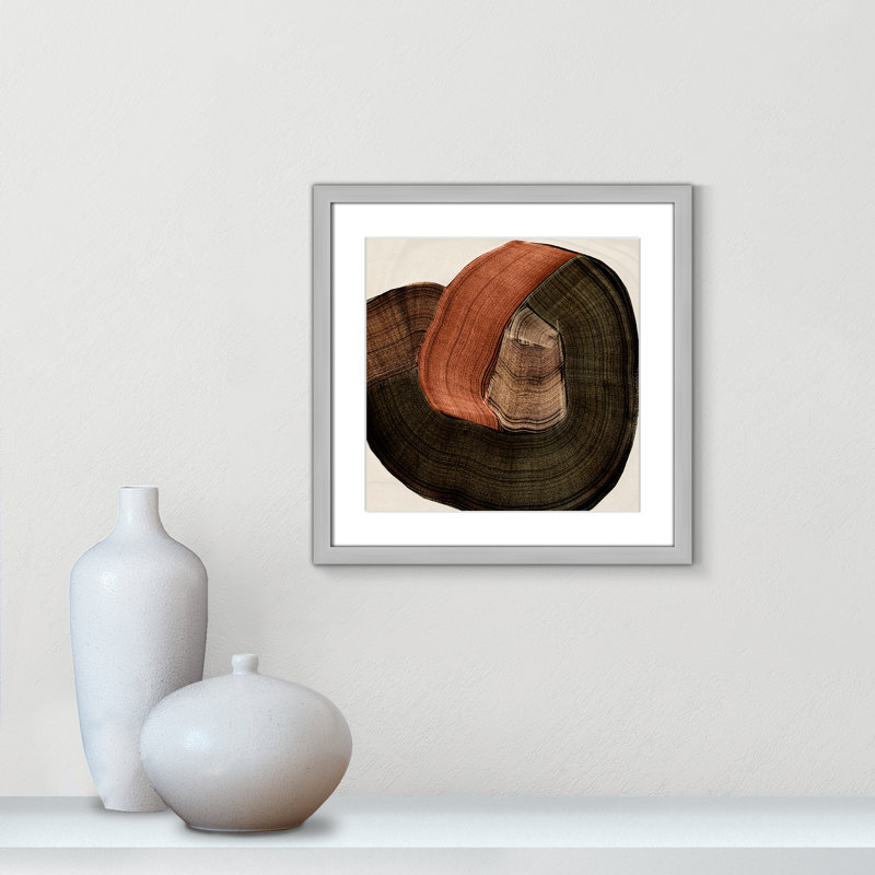 «Folded Earth II» par , L 17 po x H 17 po, Imprimé mat, Argent mat