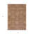 3' X 5' Brown And Tan Damask Washable Indoor Outdoor Area Rug